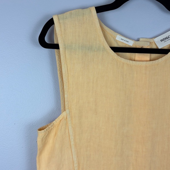 Indi & Cold Linen Beach Sleeveless Button Back Midi Dress XL Mandarina Coastal - Picture 6 of 16